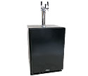 Marvel 61HK-BB-F-R-X3HB Kegerator Cabinet with BeverageFactory.com X-CLUSIVE 3 Faucet Home Brew Keg Tapping Kit - Black Cabinet with Black Door