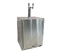 Marvel 60HK-SS-F-R-X2D All Stainless Steel Outdoor Kegerator Cabinet with BeverageFactory.com X-CLUSIVE 2 Faucet D System Tapping Kit
