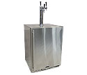 Marvel 60HK-SS-F-R-X3HB Outdoor Kegerator Cabinet with BeverageFactory.com X-CLUSIVE 3 Faucet Home Brew Keg Tapping Kit