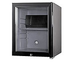 Summit MB25LGL Silent Hotel Minibar Refrigerator - Charcoal Grey with Glass Door