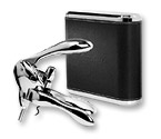Metrokane Black Leather VIP Edition Rabbit Corkscrew Wine Opener