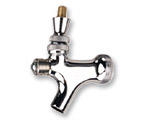 Self-Closing Chrome Beer Faucet with Brass Lever
