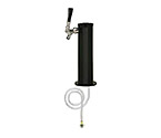 Black ABS Plastic 1-Faucet Draft Beer Tower - 3-Inch Column