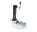 Black ABS Plastic Single Faucet Clamp-on Draft Beer Tower with Drip Tray