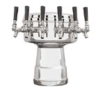 MTB-6PSS Chrome 6-Faucet Mushroom Draft Beer Tower - 7-1/2