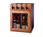 WineKeeper Napa 4 Bottle 2 Red 2 White Wine Dispenser Preservation Unit - Oak - 7992