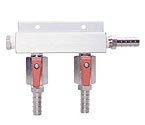 751-017 Aluminum 2-Way Kegerator Beer Gas / Air Distributor