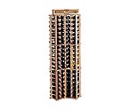 Premium Redwood Curved Corner 84 Bottle Wine Rack