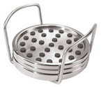Oggi 7160 Stainless Steel 5 Pc. Rubbergrip Coaster Set