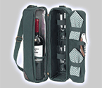 Sunset Deluxe One Bottle Wine Carrier - Black