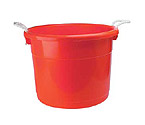 Brute - 19 Gallon Red Keg Bucket with Rope Handles