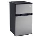 Avanti RA304SST-1 - 3.1 CF Two Door Counterhigh Refrigerator - Black Cabinet with Stainless Steel Doors