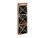 Premium Redwood Diamond Cube 132 Bottle Wine Rack
