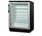 Summit SCR600BL 5.5 cf Glass Door All Refrigerator - Black