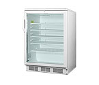 Summit SCR600L 5.5 cf Glass Door All Refrigerator - White