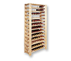 126-Bottle Swedish Pine Wine Rack in Natural Finish