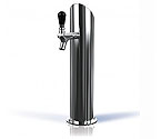 GFA152-1 - Gefest 1 Air - Polished Stainless Steel 1-Faucet Beer Tower - Air Cooled
