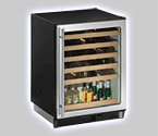 U-Line 1075WCS-00 Wine Captain 48-Bottle Wine Cooler Refrigerator with Stainless Steel Door Frame