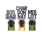 Varietal Bottle Stopper Set (Set of 3) - Bordeaux, Chardonnay & Merlot
