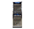 Vinotemp VT-188-BBW 160-Bottle Dual Zone Wine Refrigerator in Black
