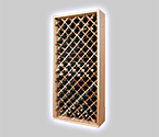 Individual Bottle Diamond Bin Wine Rack - Redwood Midnight Stain