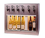 WineKeeper Monterey 6 Bottle Wine Dispenser Preservation Unit - Brushed #4 Stainless Steel - 7770