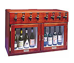 WineKeeper Sonoma 8 Bottle Wine Dispenser Preservation Unit - Mahogany - 8026