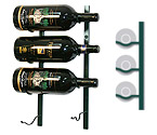 Vintage View WS-BIG1-K - 4-Bottle BIG Series Wine Rack - Black Satin Finish
