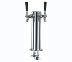 Double Tap Stainless Steel Draft Beer Tower - 100% Stainless Steel Contact
