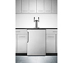 Summit SBC490BI-2 Dual Faucet Built-in Kegerator in Black