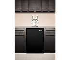 Summit SBC490BI-2 Dual Faucet Built-in Kegerator in Black