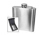 Oggi 7248 8-Ounce HIP Flask with Filling Funnel - Stainless Steel