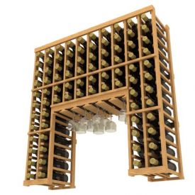 Enlarge Allavino Stackable 84 Bottle Wood Wine Rack with Glass Rack