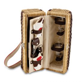 Enlarge Bacchus Deluxe Rattan Wine Basket Tote - Moka Collection