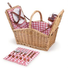Enlarge Picnic Time Piccadilly Double-Lid Picnic Basket for 2