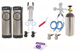 Enlarge Kegco Two Keg Tower Homebrew Kegerator Conversion Kit - Ball Lock