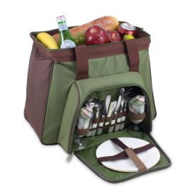 Enlarge Toluca Insulated Cooler with Service for 2 - Pine Green