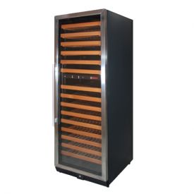 Enlarge Scratch & Dent - Allavino MWR-1682-SSL 170 Bottle Dual-Zone Wine Cellar Refrigerator - Black Cabinet with Stainless Door - Left Hinge
