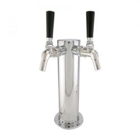 Enlarge Double Faucet Stainless Draft BeerTower w/ Perlick 575SS Creamer Faucets