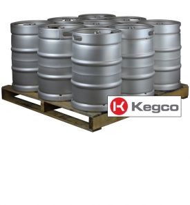 Enlarge Pallet of 9 Kegco HS-K15.5G-DDI Kegs - 15.5 Gallon (1/2 Barrel) Commercial Keg - Drop-In D System Valve