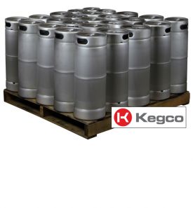 Enlarge Pallet of 25 Kegco HS-K5G-DDI Kegs - 5 Gallon Commercial Keg with Drop-In D System Valve