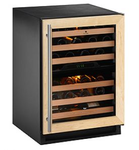 Enlarge U-Line 2275ZWCOL-00 Wine Captain Dual Zone 43 Bottle Wine Cellar - Full Overlay Frame