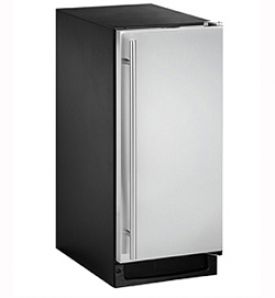 Enlarge U-Line BI2115S-00 2000 Series Built-in Ice Maker - Black Cabinet with Stainless Steel Door - Right Hinge