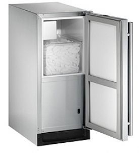 Enlarge U-Line BI2115SOD-01 Outdoor Ice Maker - Stainless Steel Cabinet with Stainless Steel Door - Left-Hand Hinge