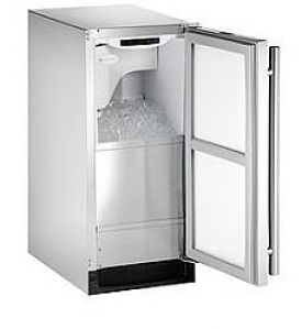 Enlarge U-Line CLR2160SOD-01 Outdoor Clear Ice Maker - Stainless Steel Cabinet with Stainless Steel Door - Left Hinge - No Pump