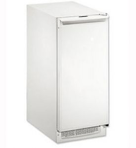 Enlarge U-Line CLR2160W-40 2000 Series Clear Ice Maker - White Cabinet with White Door - Drain Pump