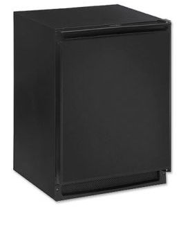 Enlarge U-Line CLRCO2175B-40 2000 Series Clear Ice Maker / 2.5 Cu. Ft. Refrigerator - Black Cabinet with Black Door - Drain Pump
