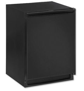 Enlarge U-Line CLRCO2175B-00 2000 Series Clear Ice Maker / 2.5 Cu. Ft. Refrigerator - Black Cabinet with Black Door - No Drain Pump