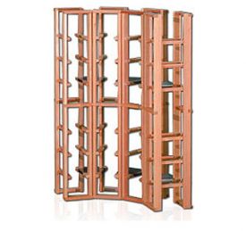 Enlarge Redrack Curved Corner 32 Bottle Redwood Modular Wine Rack