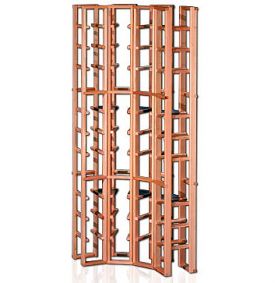 Enlarge Redrack Curved Corner 48 Bottle Redwood Modular Wine Rack